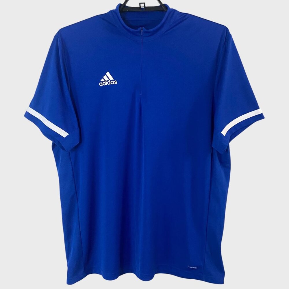 Adidas Climacool Team 1/4 Zip Shirt Blue Men's XL Short-Sleeve Athletic Stretch